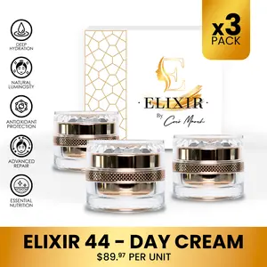 3 Pack of Coco March Elixir 44 Day Cream, Facial Care Products - Luxurious Silk Anti-Aging Cream