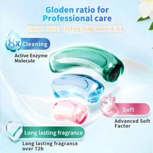 Liby Ultra-Concentrated 3-in-1 Antibacterial Laundry Detergent Pods 180g/6.35oz (18 Packs) Professional-Grade Sterilization Formula for Baby Clothes & Sensitive Skin HE Washer Safe Eco-Friendly Fresh Scent Family Value Pack