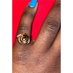 Tarnish Free Copper Wire/Bronze Bead Ring