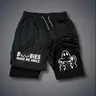 Urben Double-Layer Sports Shorts Graphic Streetwear Shorts Men Outfits Men Vacation Outfits Shorts