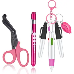 6 count Nurse Pen Set Nurse Badge Accessories for Work   Students Supplies (Pink)