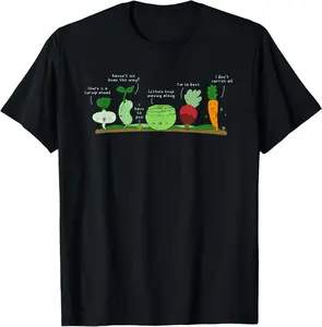 100% Cotton Vegetable Puns Funny Veggie Vegan Apparel for Women or Men T-Shirt