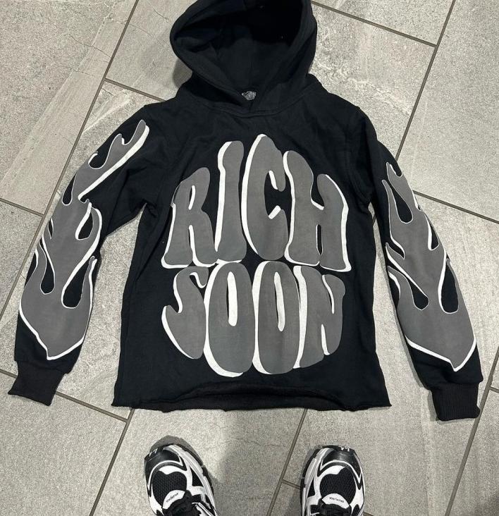 2026 European and American street fashion design-inspired American letter print casual men's and women's loose hooded sweatshirt