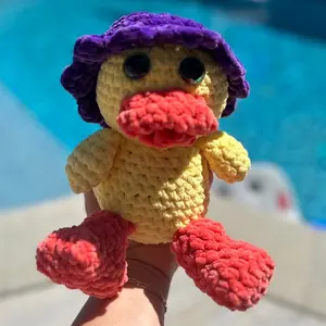 Hattie the Duck crochet stuffy amigurumi plushie