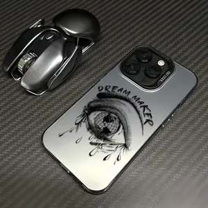 Artistic Eye  Phone Case Symbolizing Global Dreams And Aspirations Boasting A Premium Color Silver Base With Crystal-Like Clarity Texture Skin-Friendly Hand Feeling Shockproof And Drop-Resistant for iPhone 17 16 15 14 13 12 11