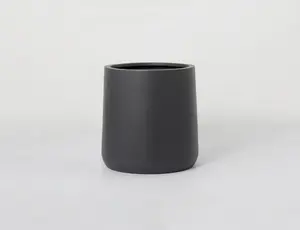 Charcoal - Fiberstone Lightweight Round Planter Pot - Matte Finish