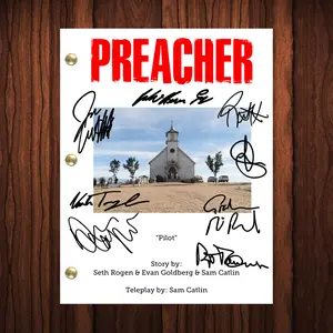 Preacher Signed Autographed Reprint Script Full Screenplay Pilot Episode Full Cast Autograph Preacher Tv Show