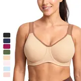HSIA ComfyArc Hybrid Sports Bra Activewear Workout Bra for Plus size Women Soft Support Non-Padded Unlined Full Coverage, Wide Strap, Outside Underwire, Everyday Womenswear Training Bra Summer Athletic Wear，  #summerwins