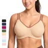 HSIA ComfyArc Hybrid Sports Bra Activewear Workout Bra for Plus size Women Soft Support Non-Padded Unlined Full Coverage, Wide Strap, Outside Underwire, Everyday Womenswear Training Bra Summer Athletic Wear，  #summerwins
