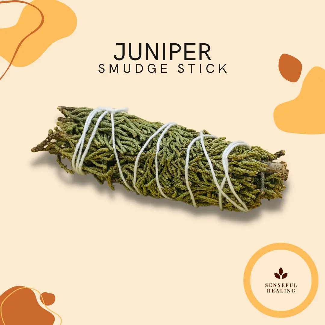 4-in Dried Juniper Smudge Stick, Home Supplies Home Fragrance Spiritual Aid with Herbal Scent for Spiritual Protection Intentions, 4 Inches, Spiritual Intentions