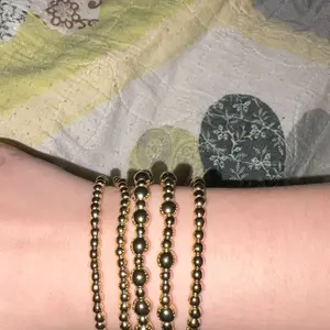 Women's waterproof gold bracelet, 14K gold plated string ball bracelet stackable adjustable jewelry set, suitable as a gift for dates or daily wear for both men and women