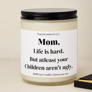 Christmas gifts for mom, Highly Scented Soy Candle – Funny Mom gifts – Birthday, Holiday, or Anniversary Gift for Mom – Unique Winter Scented Candle, Holiday Gifts for Mother, Hilarious gift for Mom’s Special Day, sarcastic gifts for mom, Joke gifts