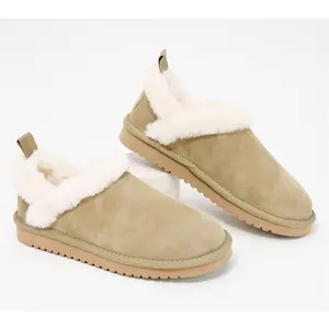 Koolaburra by UGG Suede Fur-Lined Slip-Ons - Advay