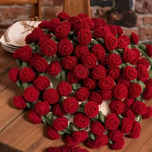 Rose hand-woven blanket, pure handmade blanket, can be turned into a bouquet of roses blanket,a gift for the object, mother, elders, a special gift