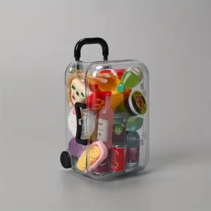Mini Suitcase with 10 Mini Wine Bottles Realistic Food Play Props for Wine Cake Models Cute Unisex Accessories for Fun Display