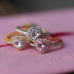 Dream  Heart Zirconia Sterling Silver Ring