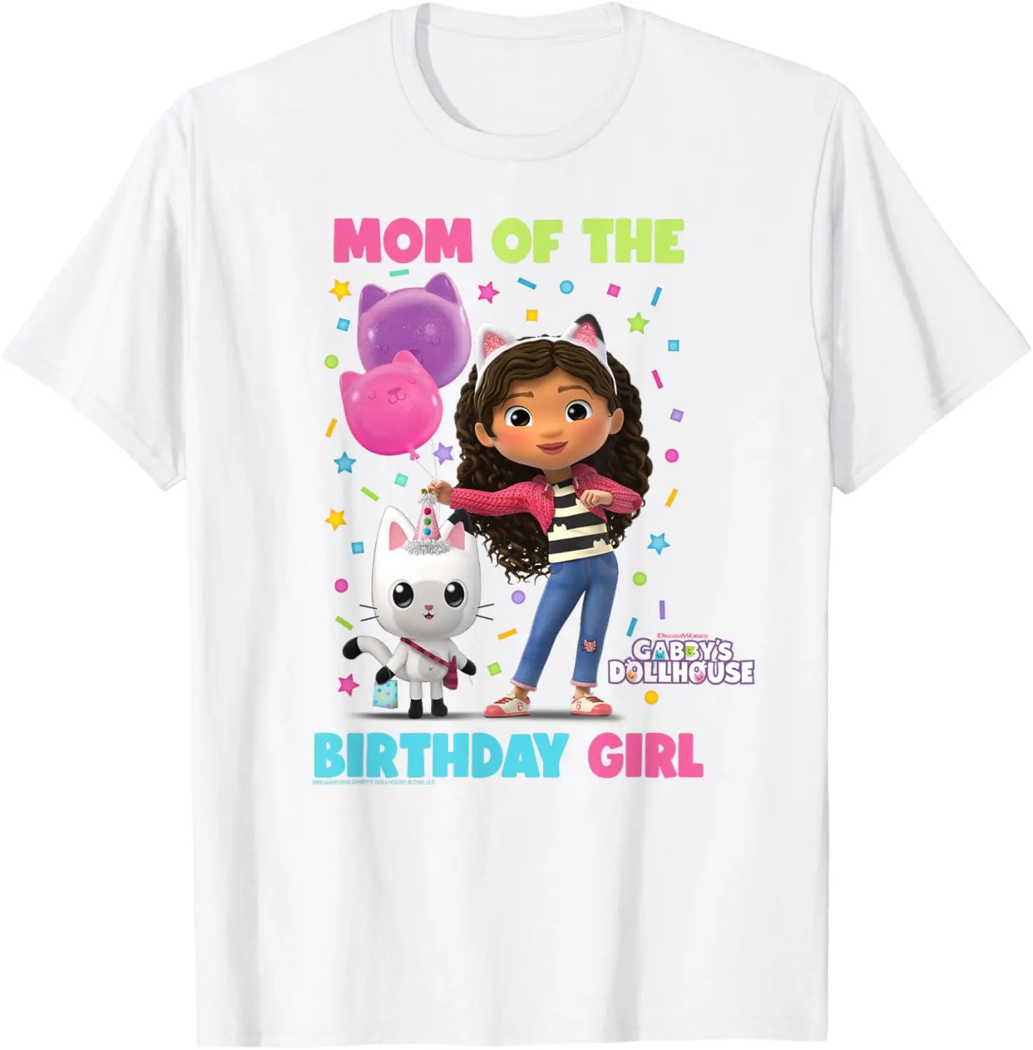 DreamWorks Gabby's Dollhouse Mom of The Birthday Girl T-Shirt