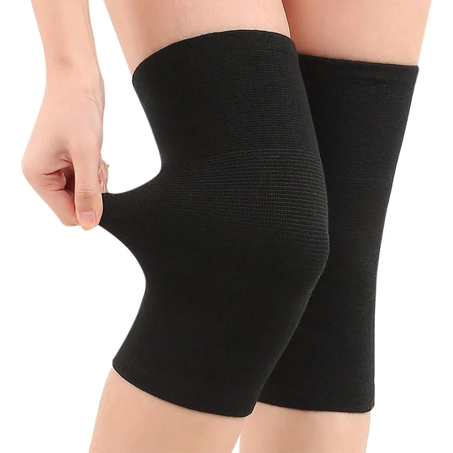 JUMISEE (One Pair Cotton Knee Sleeves for Knee Support, Circulation Improvement & Pain Relief Compression Knee Brace