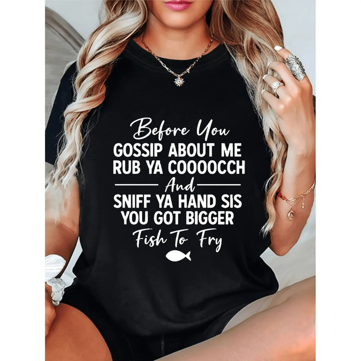 Humorous Fish to Fry Quote Women S T Shirt