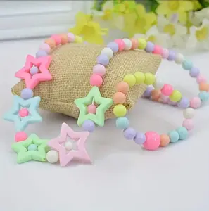 Pastel color Star Necklace and Bracelet