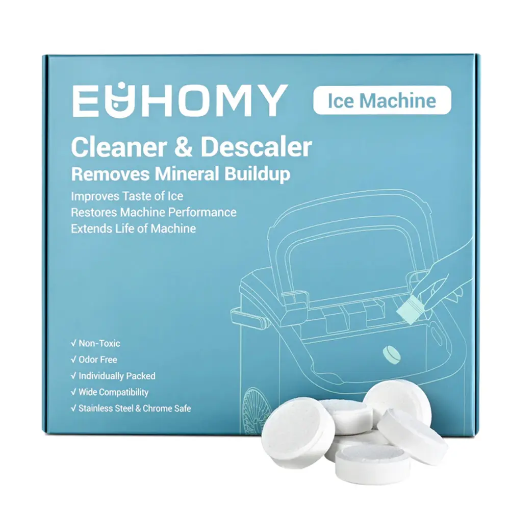 Ice Machine Cleaner Tablets (24 Count) - Powerful Nontoxic Citric Acid All Purpose Cleaners, Odor-Free for Stainless Steel Coffee & Ice Appliances, Deep Cleaning with Mix.Pour.Run. Kitchen Care