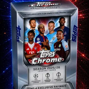 Topps Chrome Season 2025/26 Blaster Box Trading Cards Exclusive UEFA Club Competitions Champions Europa Conference League