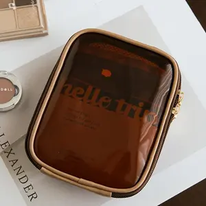 Portable Makeup Bag, 1 Count Large Capacity Cosmetic Storage Bag, Zipper Makeup Organizer Pouch, Versatile Storage Bag for Skincare, Toiletries, Travel, Handheld Cosmetic Pouch