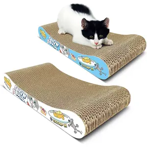 Pad, 2 Pack Corrugated  Scratcher Cardboard,  Type Durable   Board Reversible for Furniture Protection.
