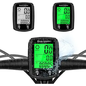 Wired Bike Computer & Odometer – MPH/KM/H Speedometer with Automatic Wake-Up, LCD Display, Single Mileage & Multi-Functions