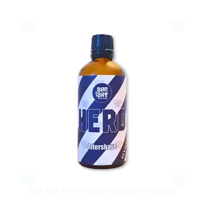 Barba Tradicional HERO Aftershave - 100ml Premium Aloe & Hyaluronic Formula with Jasmine & Sandalwood Scent for Men