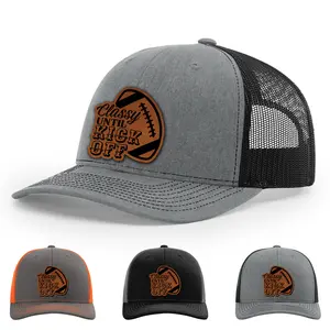Classy Until Kick Off Hat, 112 Style Trucker Leather Patch Hat