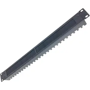 1U Brush Cable Manager Horizontal Rack Mount Cable Management Panel with Tidy Brush Slot for Cable Entry for 19-inch Server Rack or Network Cabinet, Disassembled