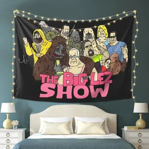 The Big Lez Show Fun Tapestry - Lightweight, Durable Polyester Wall Hanging with Cartoon Characters, Ideal for Living Room, Bedroom, Office Decor and Teen Room Art, Perfect Holiday Gift 60X40