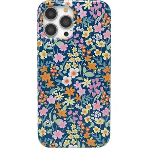 Casely iPhone 14 Pro Max Case | Full Bloom | Navy Floral | Compatible with MagSafe | Classic Ultra Thin Design