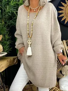 Boho Beaded Tassel Peace Charm Pendant Necklace, Dainty Boho Necklace for Women, Clavicle Chain Necklace for Gift, Elegant All-match Fashion Accessories for Daily Wear