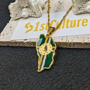 Dominica Necklace / Map Jewelry Flag Gift