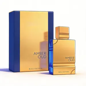 Amber Oud Blue Edition Eau De Parfum Spray, 60ml (2.0 oz) - Long-Lasting Unisex Fragrance with Amber, Sandalwood