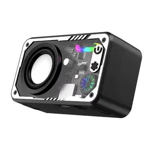RGB Cyberpunk Speaker with Deep Bass | Tech Surprise for Him & Mom | Valentine’s & Mother’s Day Gift in Decor Box | Stylish Ornament for Gaming, Cozy Dates & Desk Decor Audio