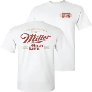 Miller High Life Champagne Of Beers Crest T-shirt - 2 Side - Universal Appeal Garments - Styles For Every Taste - Minimalist Chic - Fit For All - Full Color Range T-Shirt