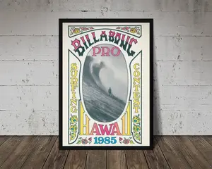 1985 BILLABONG PRO Print - Printable Art, Vintage Surfing Poster, Retro Surf Poster, Surfing Print