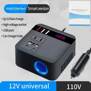 300w Power Inverter – Converts 12v Dc To 110v Dc for Charging & Outlets