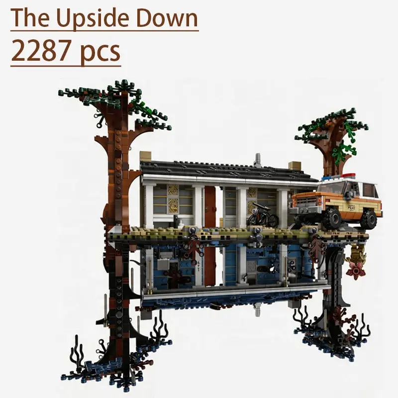 2287 Pcs the Upside Down Building Blocks Toy Set, DIY Building Block, Brick Set, Modular Block, Building Blocks Model, Educational Construction Kit for Kids, Creative Playset for Children Ages 3+