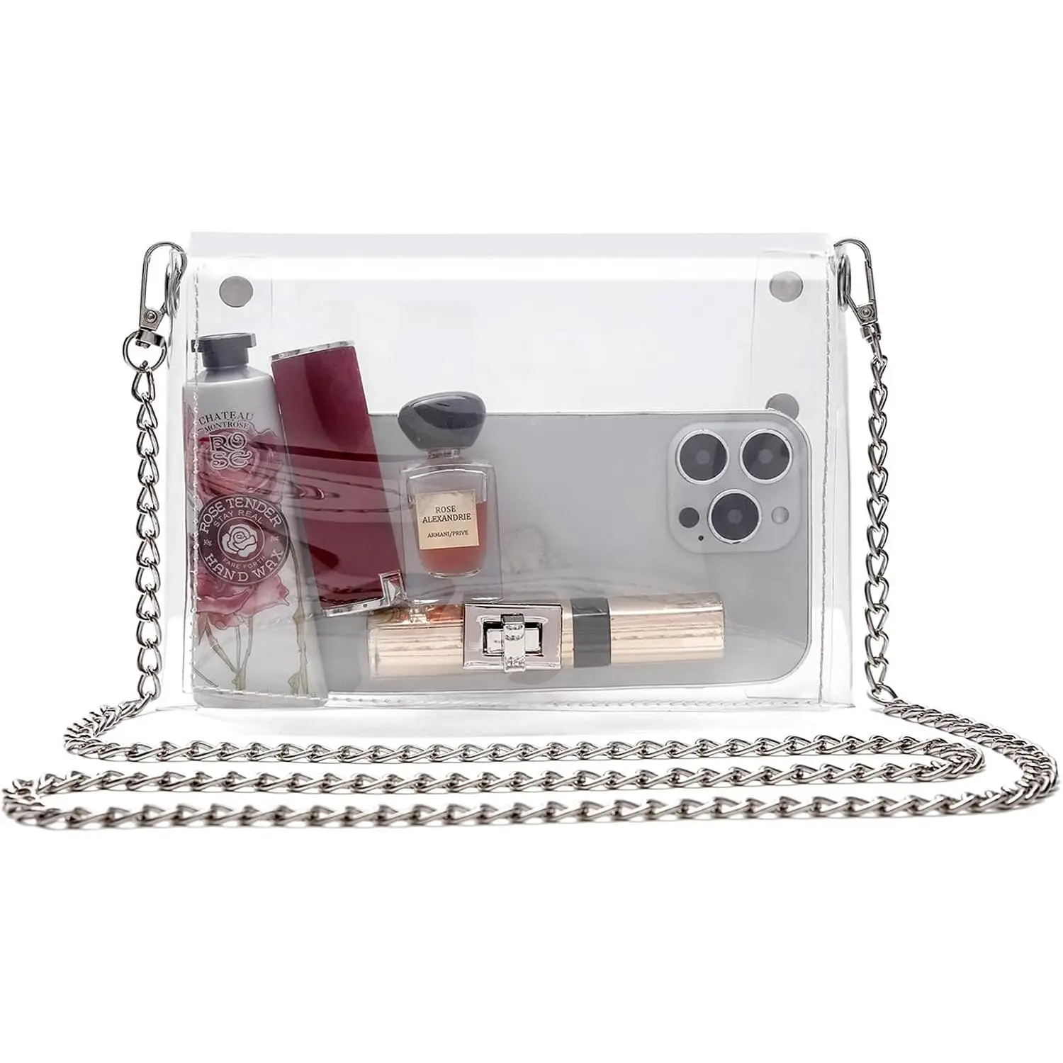 Transparent Clutch Clear Purse Crossbody Shoulder Bags Stadium Approved Bags
