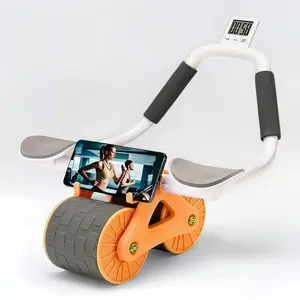 Abdominal wheels automatically rebound, tuck in and roll up, exercise abdominal muscles, artifact, elbow roller fitness equipment for men and women.