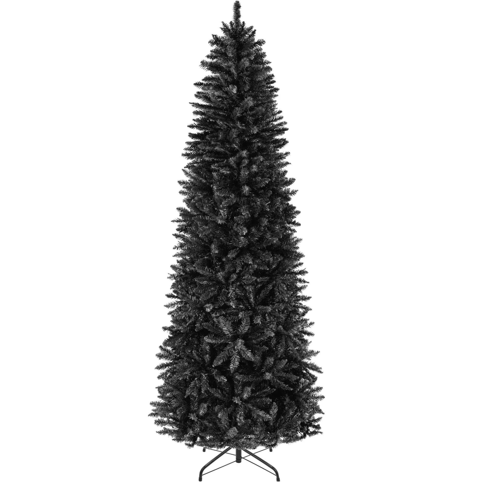 Best Choice Products Unlit Slim Pencil Christmas Tree Collection – 4.5ft to 12ft, Spruce, Black & White with Metal Base Best Choice Products Unlit Slim Pencil Christmas Tree Collection – 4.5ft to 12ft, Spruce, Black & White with Metal Base