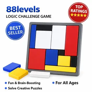 Logic Puzzle Brain Game – 88 Challenging Levels | Educational Logic Toy for Kids & Adults, Travel-Friendly for All Ages, Puzzle Cube