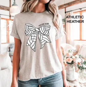 Custom Volleyball Bow Shirt, Custom Team Name Shirt, Volleyball Shirt, Volleyball Mom Gift, Volleyball School Mascot Outfit, Game Season Tee