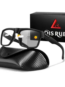 Photochromic Glasses with Box & Gift Packaging, Unisex Design for Outdoor Sports, Driving, Fishing and More, Fashion Accessories for Outdoor Activities, Polarized Sports Sunglasses