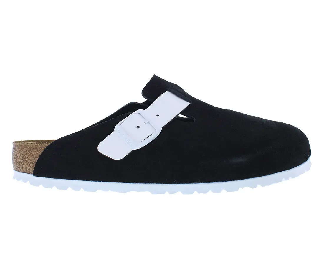 Birkenstock Boston Unisex Suede Leather Clogs, Slip-On Casual Footwear with Adjustable Strap & Soft Footbed