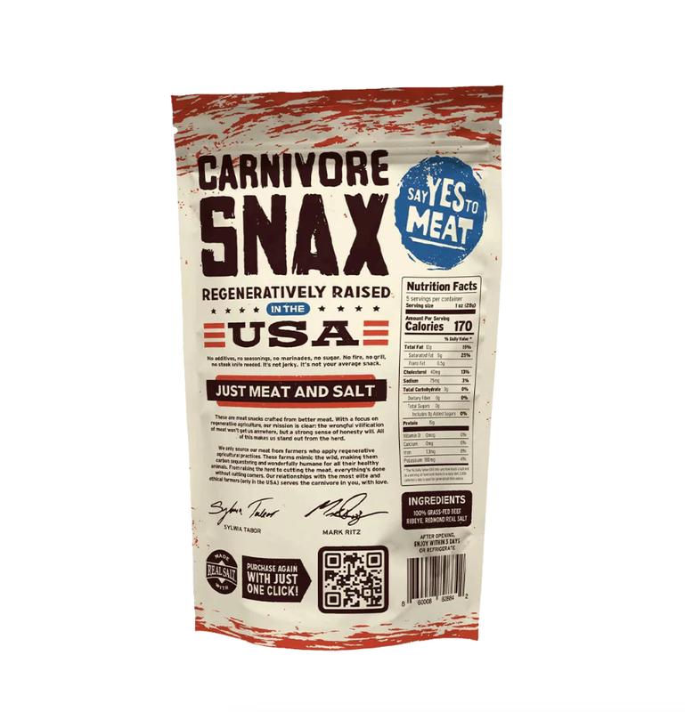 Carnivore Snax Meat Chip - Choose Snacks Type - 5 oz  (140g)